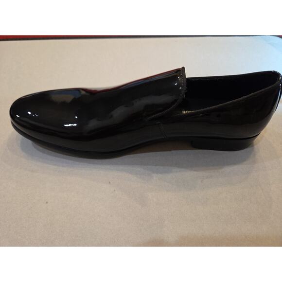 Saks Fifth Avenue Black Patent Leather Tuxedo Loafers Size 9 M Formal Dress main image 8